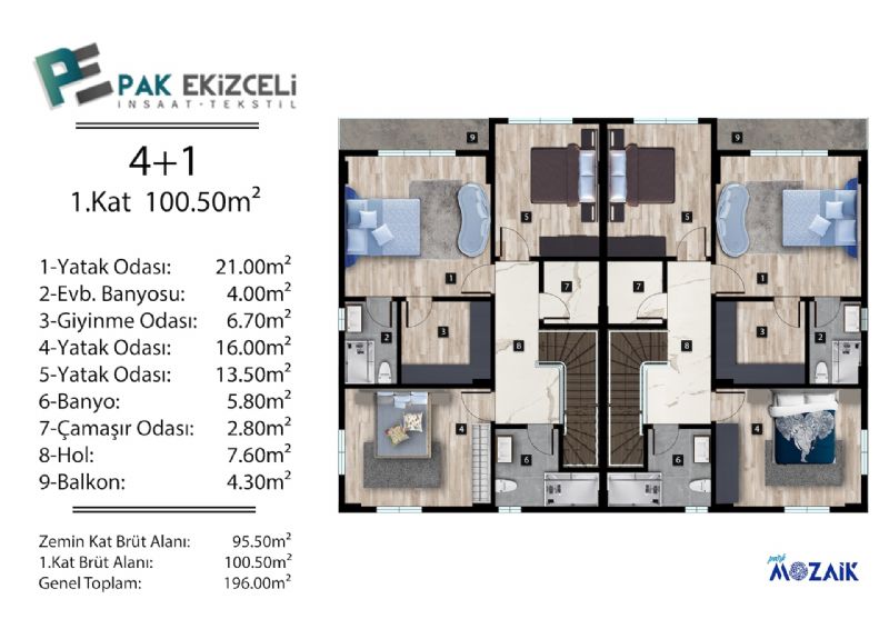 İkiz Villa Birinci Kat